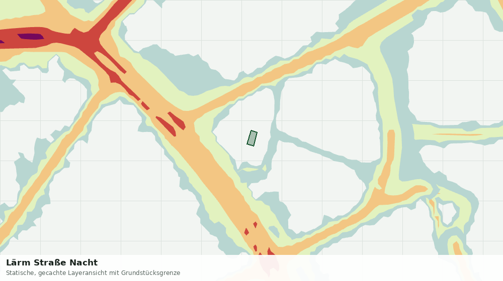 Statische Kartenansicht: Lärm Straße Nacht