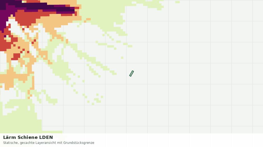 Statische Kartenansicht: Lärm Schiene LDEN