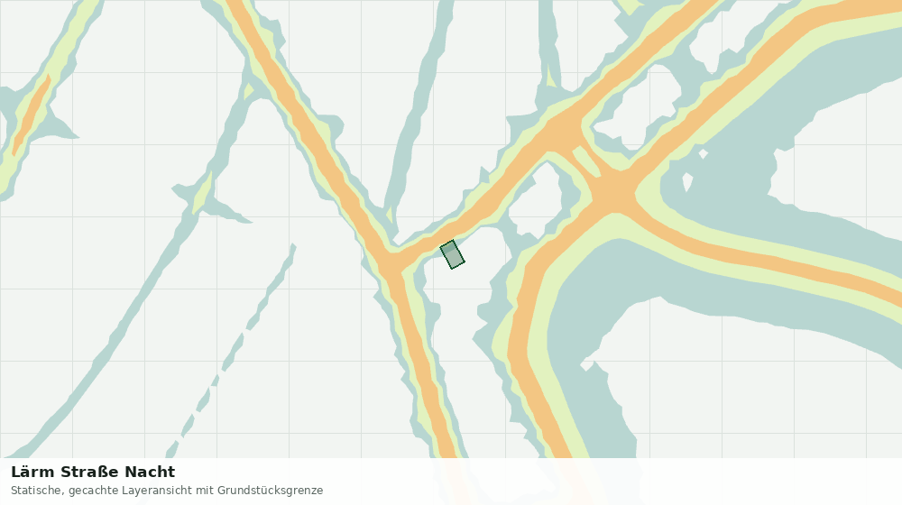 Statische Kartenansicht: Lärm Straße Nacht