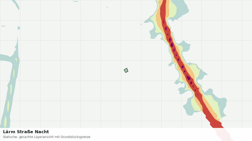 Statische Kartenansicht: Lärm Straße Nacht