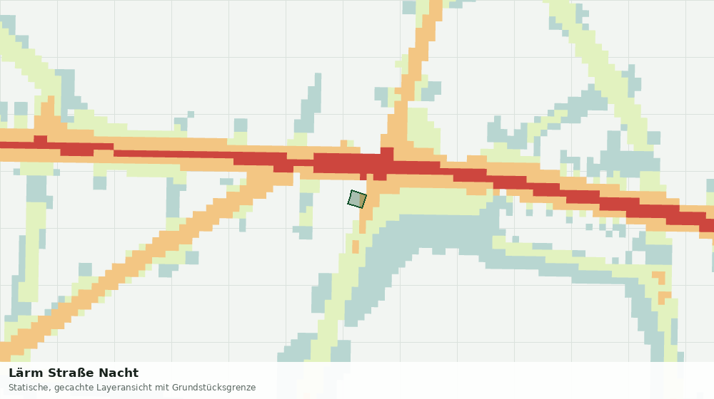 Statische Kartenansicht: Lärm Straße Nacht