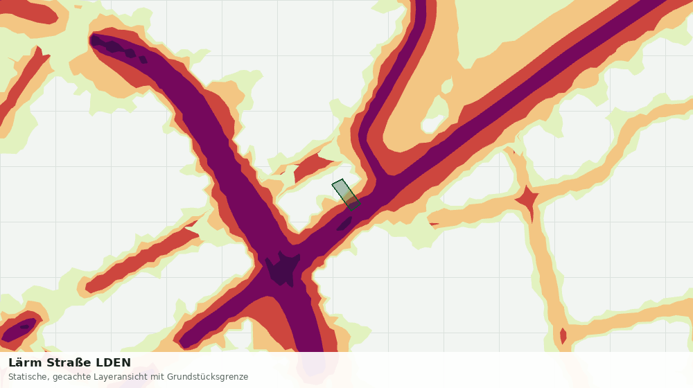 Statische Kartenansicht: Lärm Straße LDEN