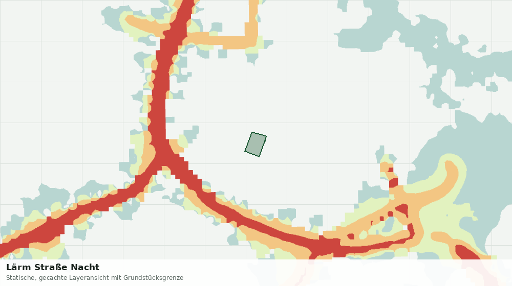 Statische Kartenansicht: Lärm Straße Nacht
