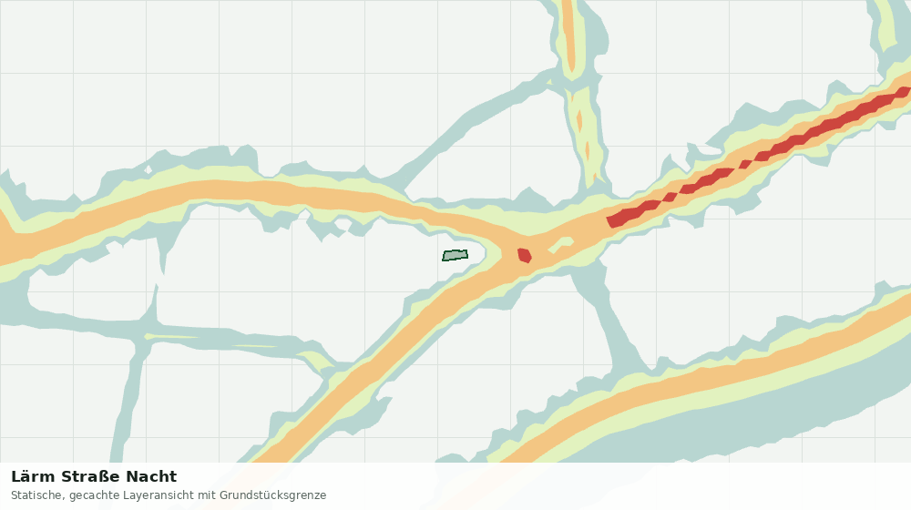 Statische Kartenansicht: Lärm Straße Nacht