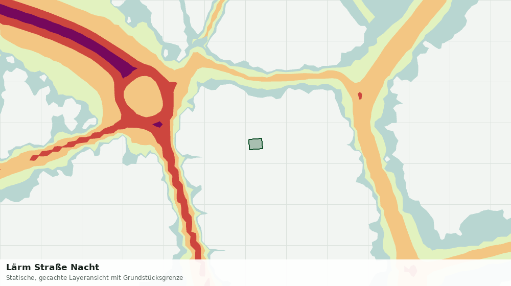 Statische Kartenansicht: Lärm Straße Nacht