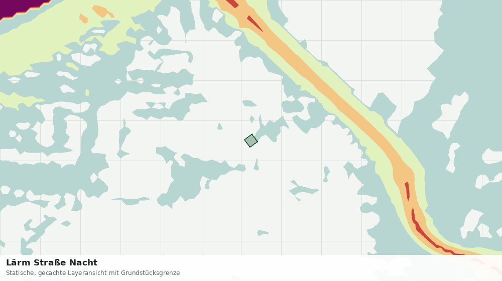Statische Kartenansicht: Lärm Straße Nacht
