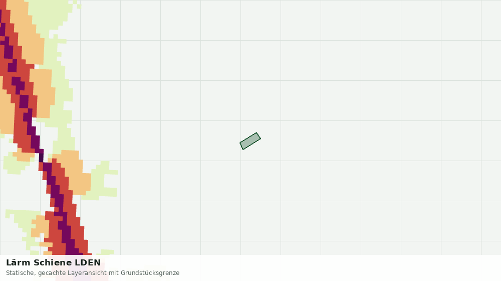 Statische Kartenansicht: Lärm Schiene LDEN