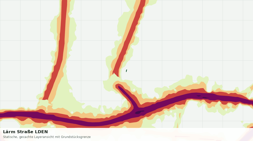Statische Kartenansicht: Lärm Straße LDEN