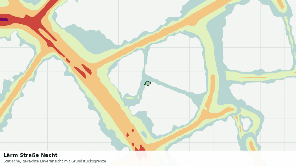 Statische Kartenansicht: Lärm Straße Nacht