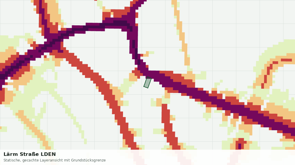 Statische Kartenansicht: Lärm Straße LDEN