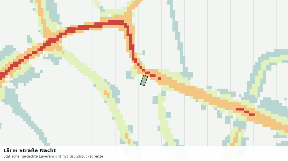 Statische Kartenansicht: Lärm Straße Nacht