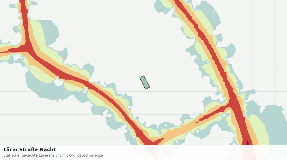 Statische Kartenansicht: Lärm Straße Nacht