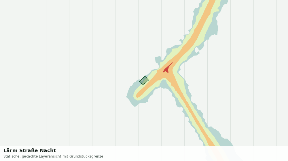 Statische Kartenansicht: Lärm Straße Nacht