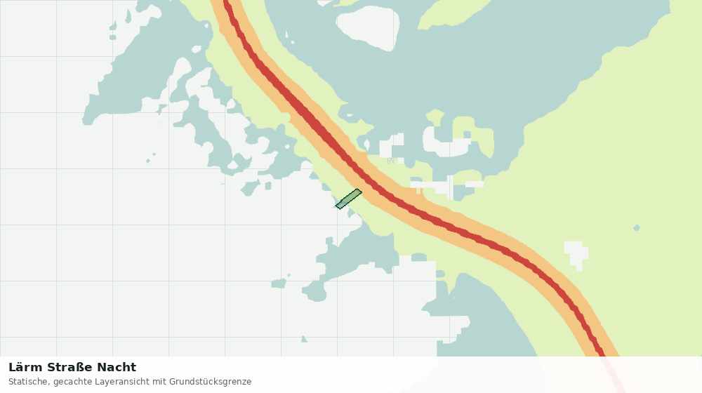 Statische Kartenansicht: Lärm Straße Nacht