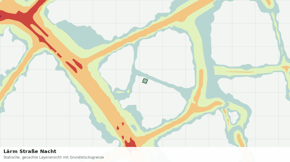 Statische Kartenansicht: Lärm Straße Nacht