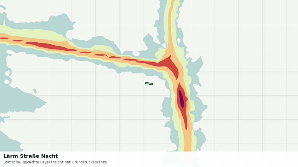 Statische Kartenansicht: Lärm Straße Nacht