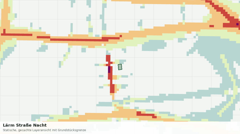 Statische Kartenansicht: Lärm Straße Nacht