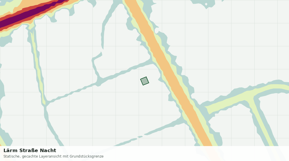 Statische Kartenansicht: Lärm Straße Nacht