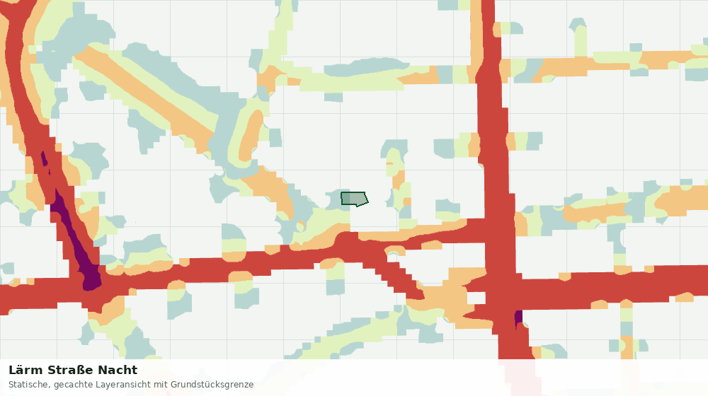 Statische Kartenansicht: Lärm Straße Nacht
