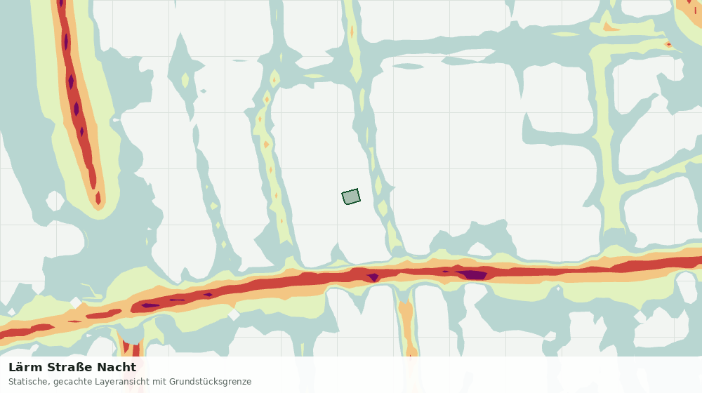 Statische Kartenansicht: Lärm Straße Nacht