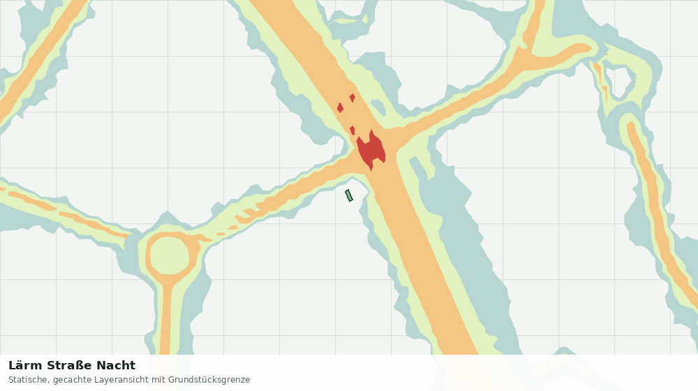 Statische Kartenansicht: Lärm Straße Nacht