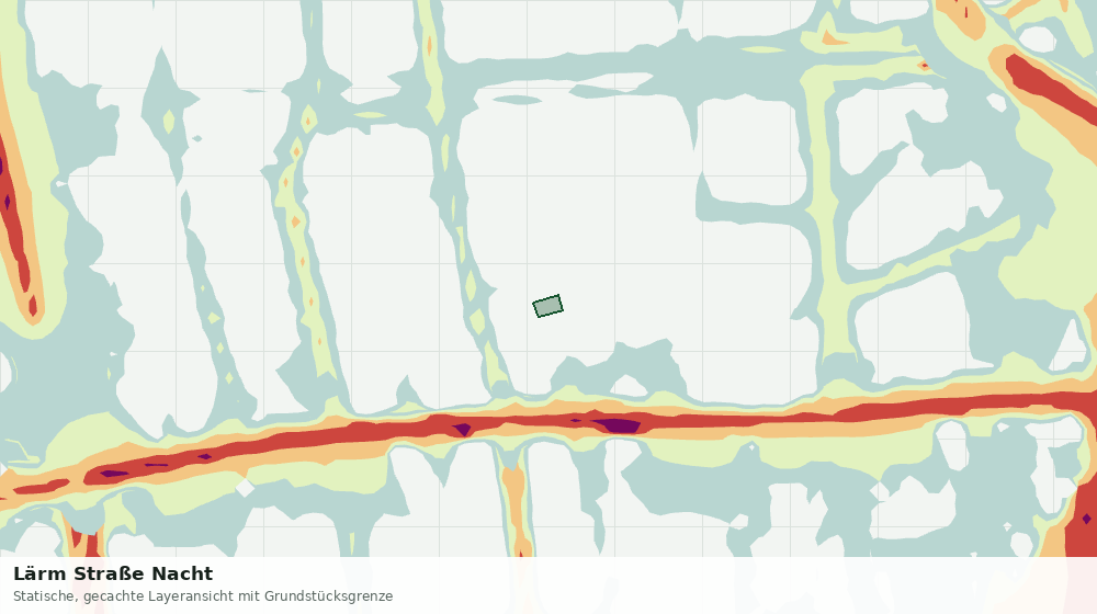 Statische Kartenansicht: Lärm Straße Nacht