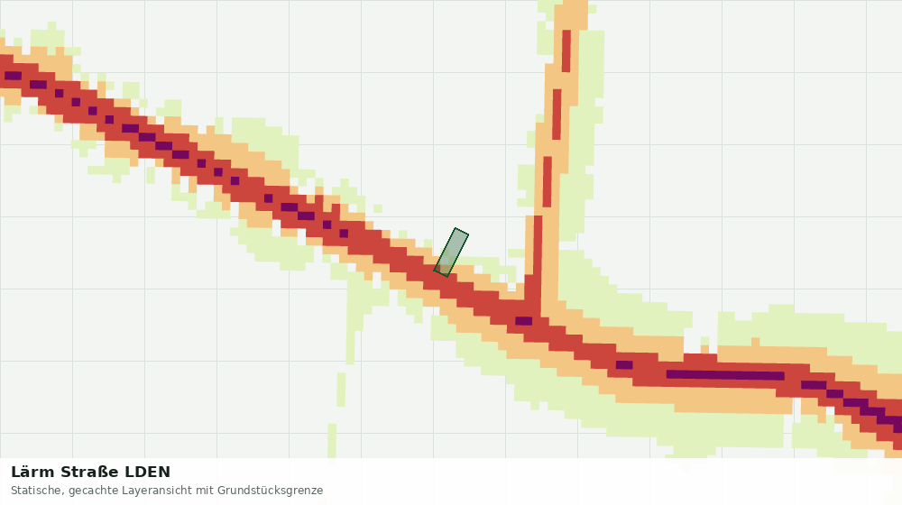 Statische Kartenansicht: Lärm Straße LDEN