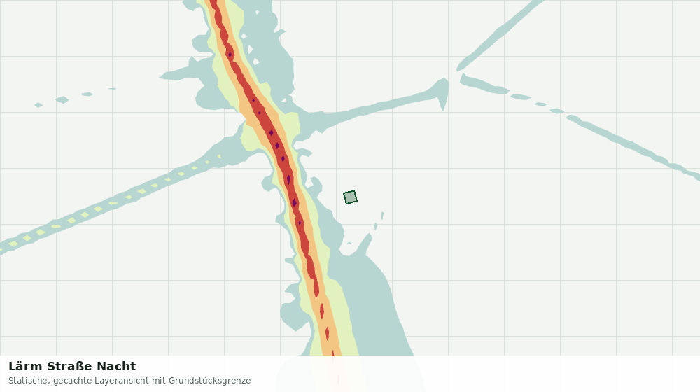 Statische Kartenansicht: Lärm Straße Nacht