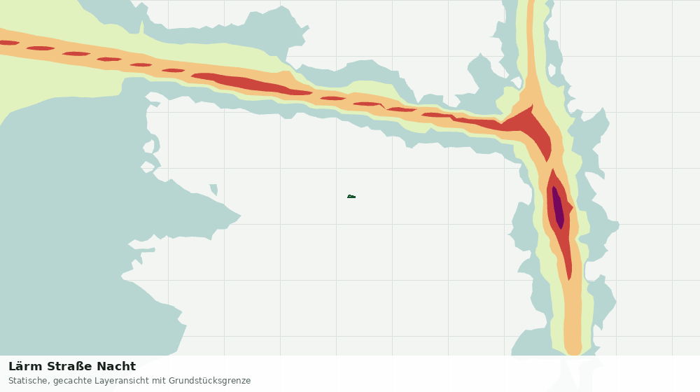 Statische Kartenansicht: Lärm Straße Nacht