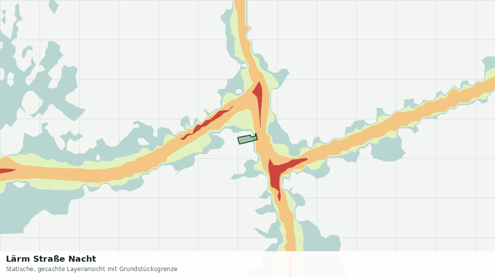 Statische Kartenansicht: Lärm Straße Nacht