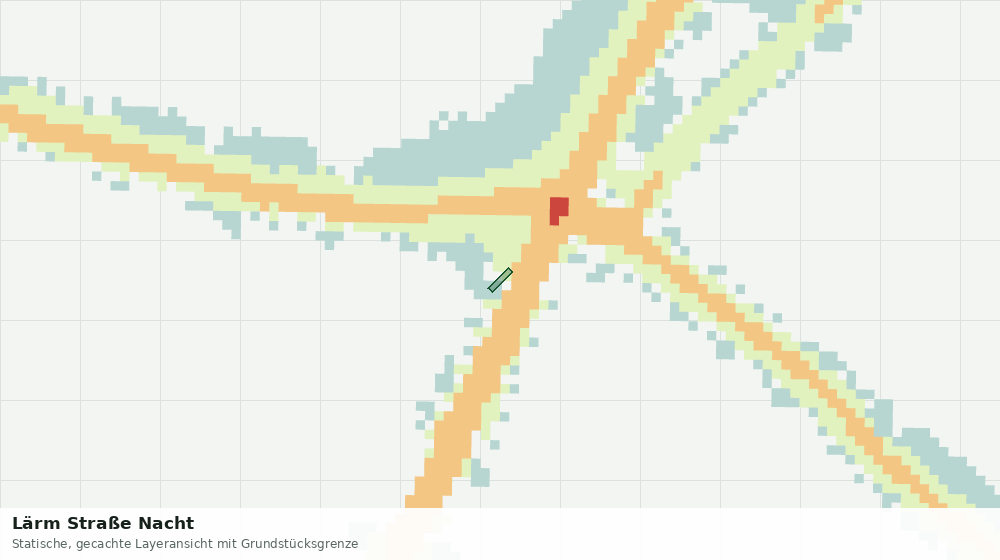 Statische Kartenansicht: Lärm Straße Nacht