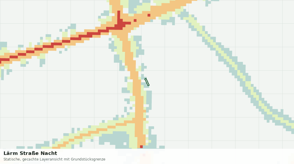 Statische Kartenansicht: Lärm Straße Nacht