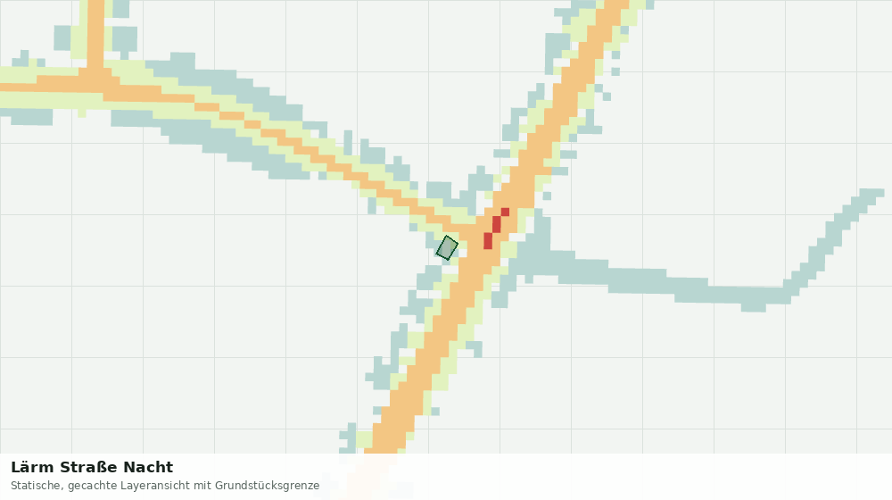 Statische Kartenansicht: Lärm Straße Nacht