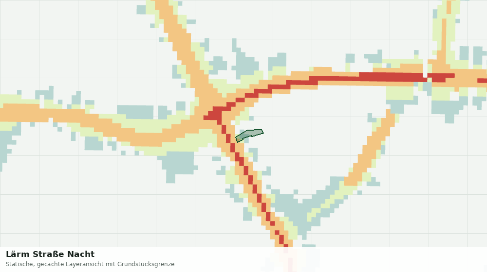 Statische Kartenansicht: Lärm Straße Nacht