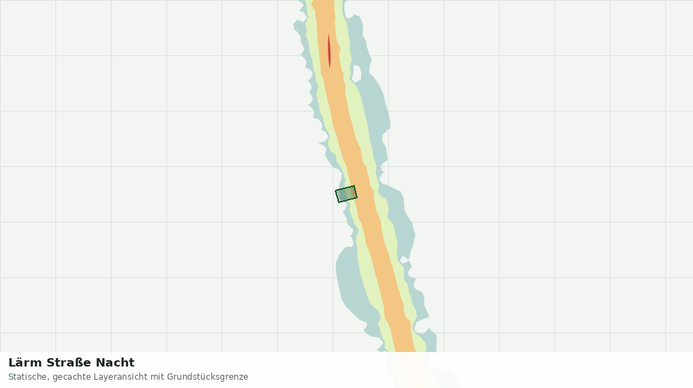 Statische Kartenansicht: Lärm Straße Nacht
