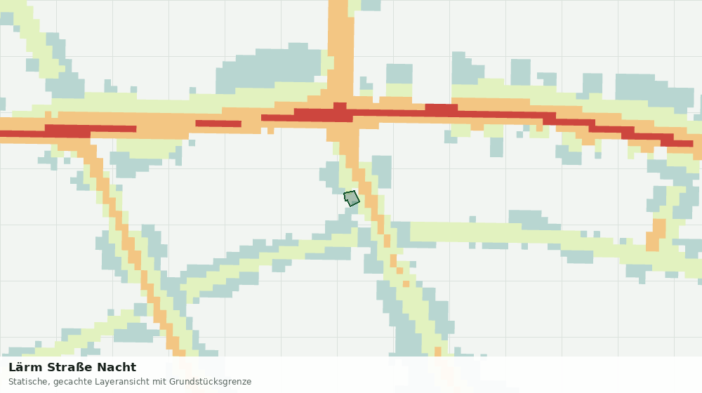 Statische Kartenansicht: Lärm Straße Nacht