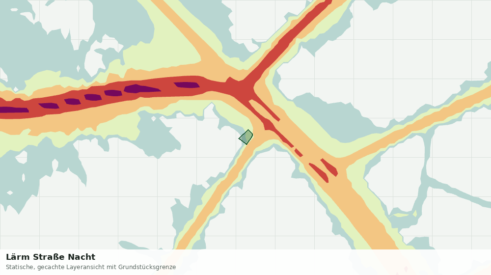 Statische Kartenansicht: Lärm Straße Nacht