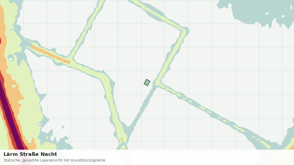 Statische Kartenansicht: Lärm Straße Nacht