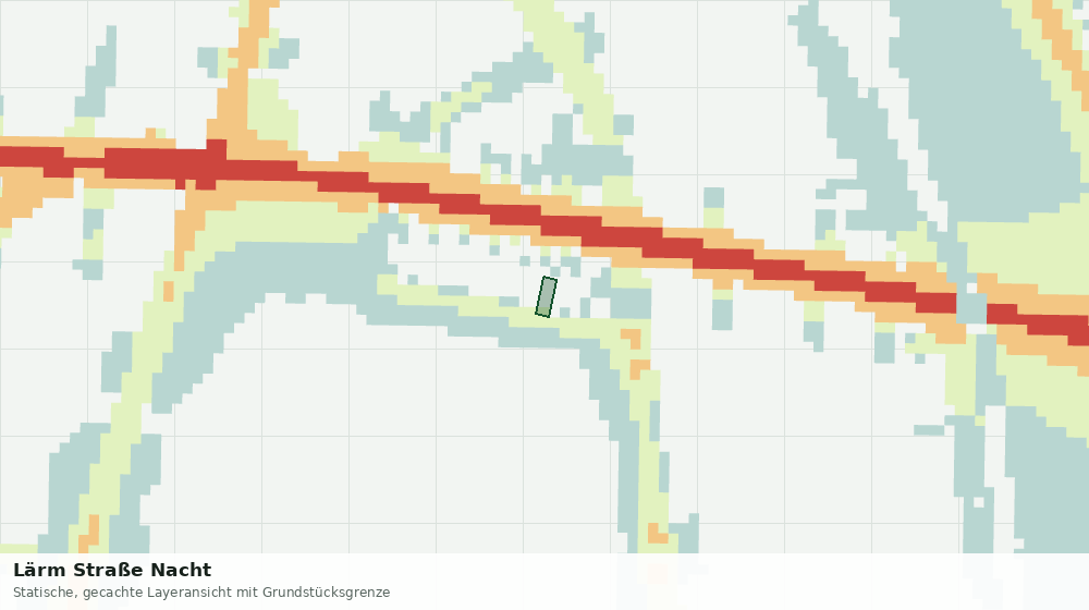 Statische Kartenansicht: Lärm Straße Nacht