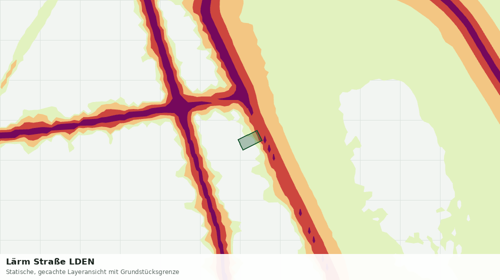 Statische Kartenansicht: Lärm Straße LDEN