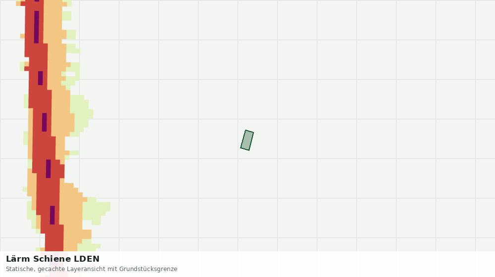 Statische Kartenansicht: Lärm Schiene LDEN