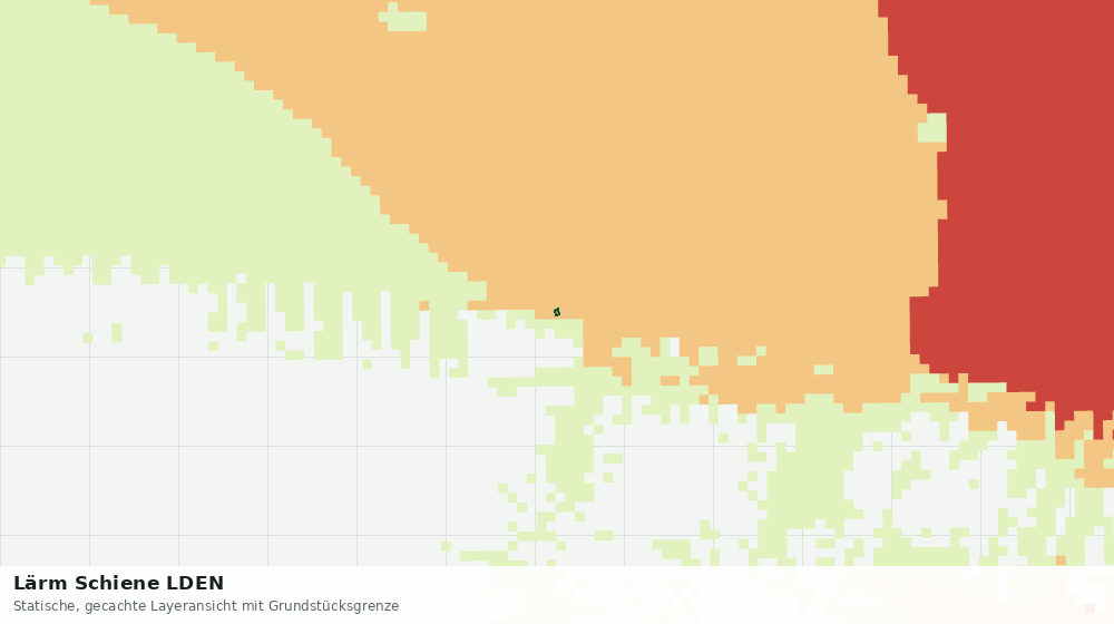 Statische Kartenansicht: Lärm Schiene LDEN