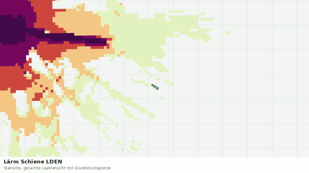 Statische Kartenansicht: Lärm Schiene LDEN
