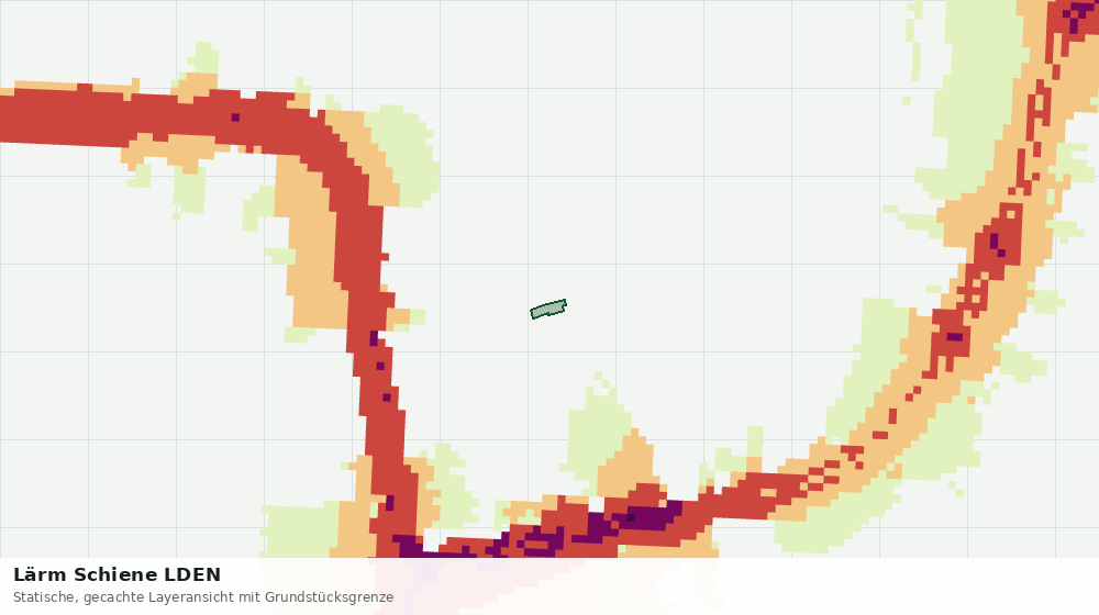 Statische Kartenansicht: Lärm Schiene LDEN