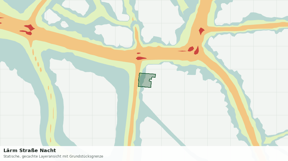 Statische Kartenansicht: Lärm Straße Nacht