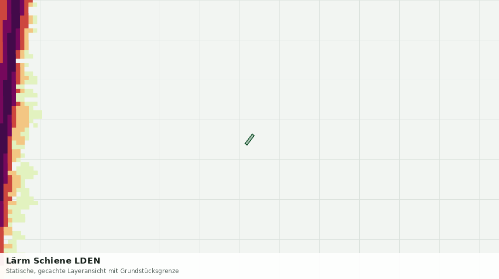 Statische Kartenansicht: Lärm Schiene LDEN
