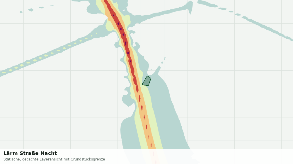 Statische Kartenansicht: Lärm Straße Nacht