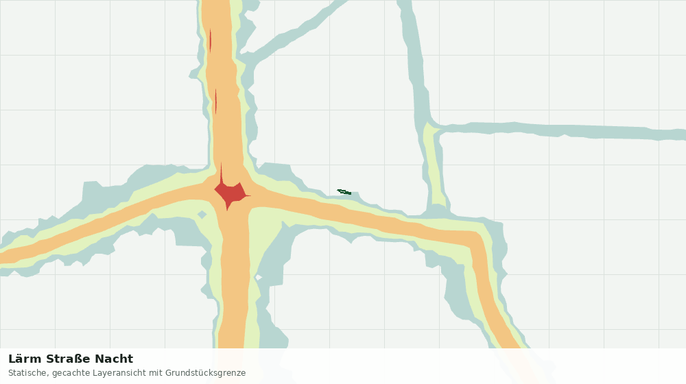 Statische Kartenansicht: Lärm Straße Nacht