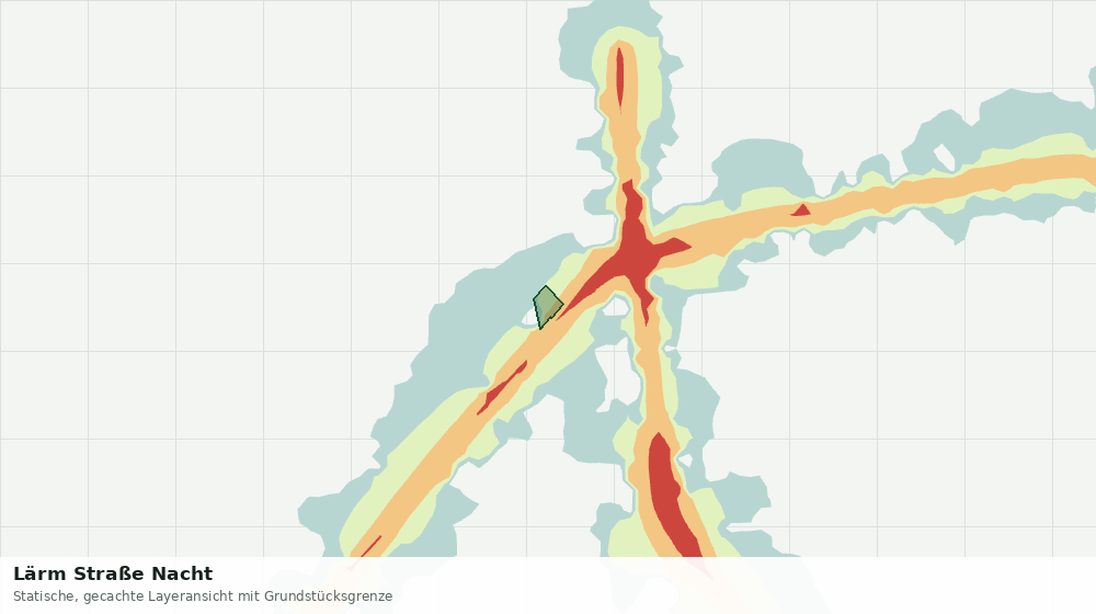 Statische Kartenansicht: Lärm Straße Nacht