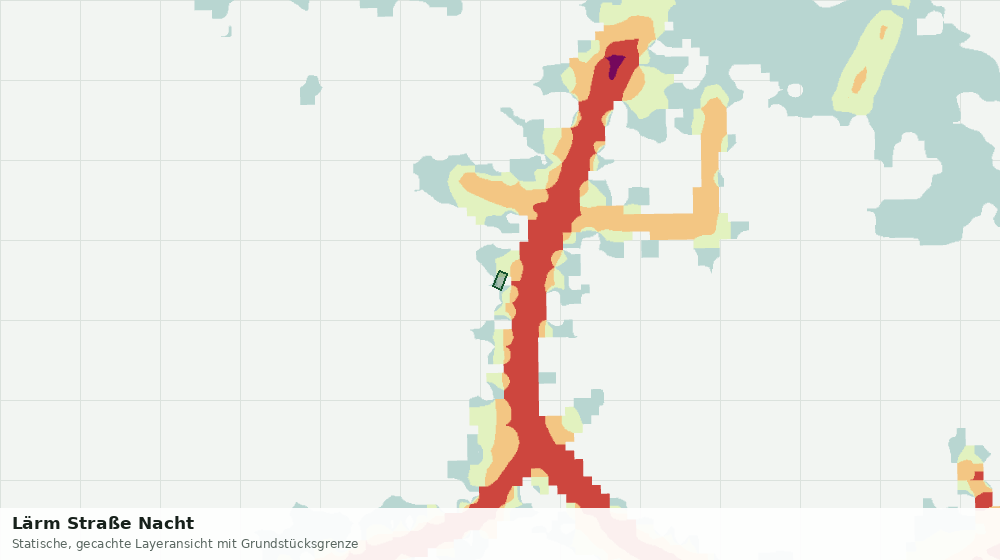 Statische Kartenansicht: Lärm Straße Nacht